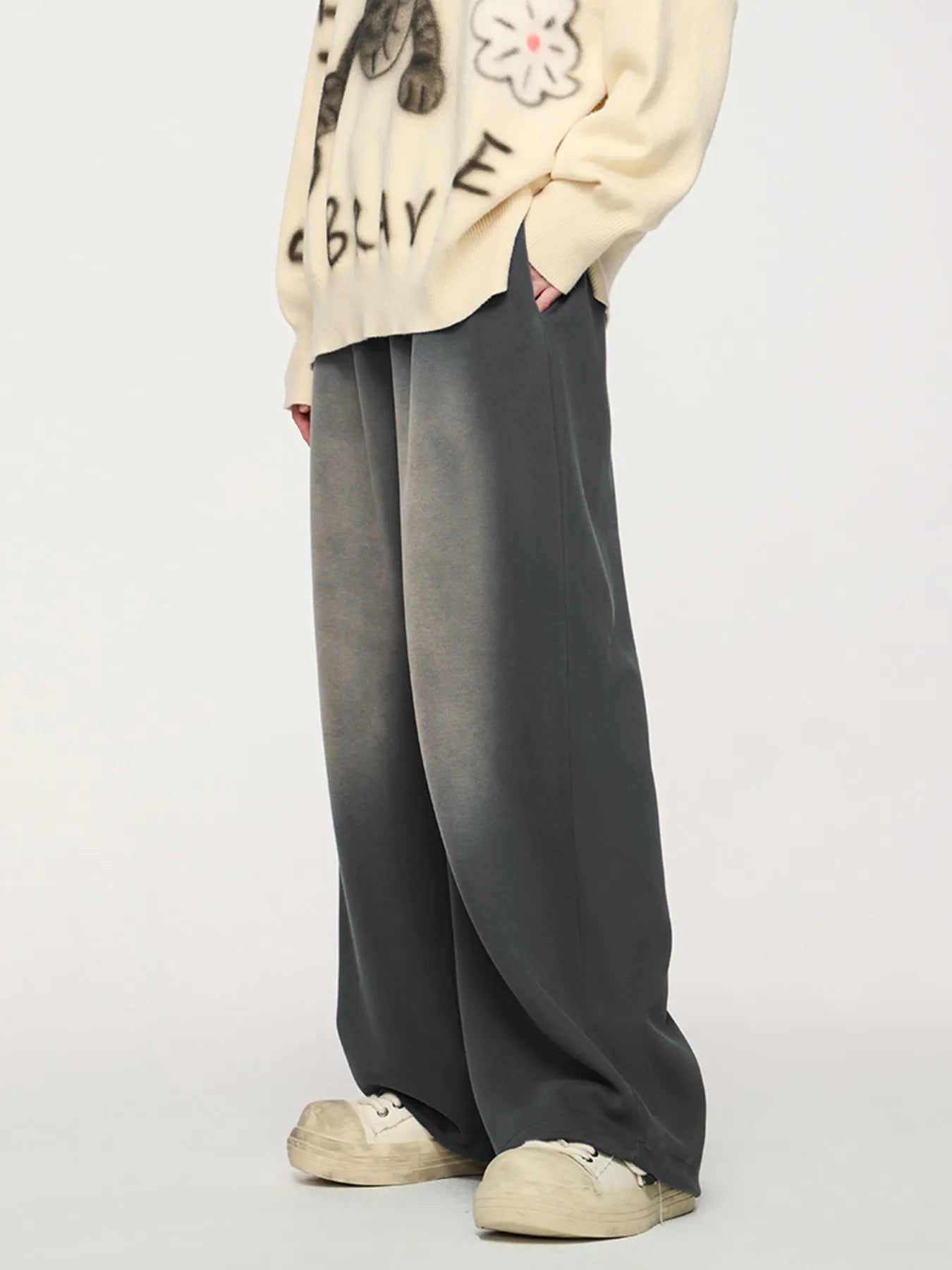 Men's Drawstring Wide Leg Comfort Pants - -
