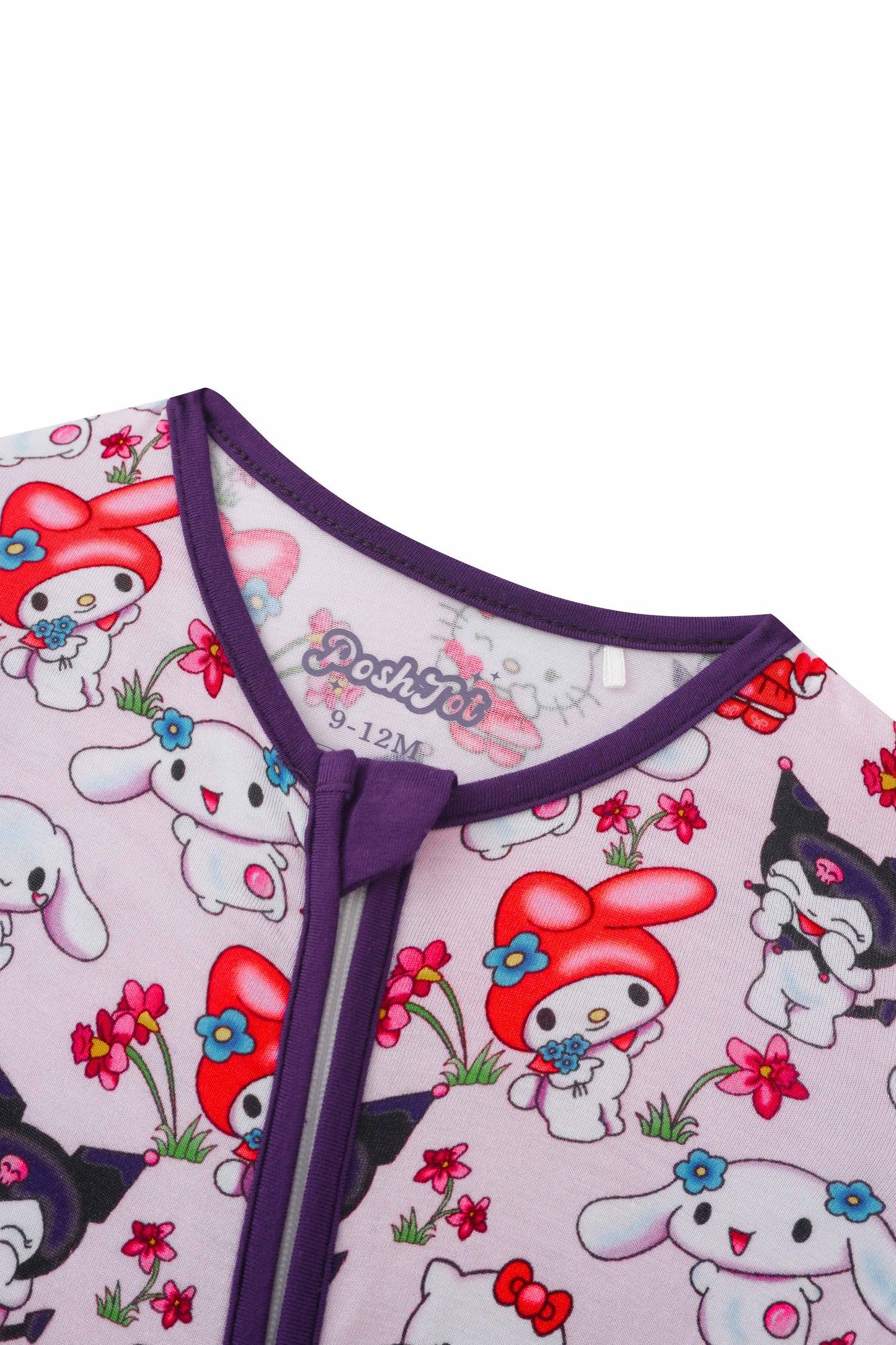 PoshTOT Sanrio My Melody Bamboo Baby Convertible Zippy Romper - - Zippy Romper