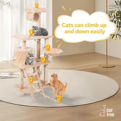 Cream Cat Climbing Tree - - cat tree