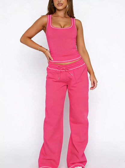 Scoop Neck Tank Top and Drawstring Pants Set- Shopimist- {{Product type}}