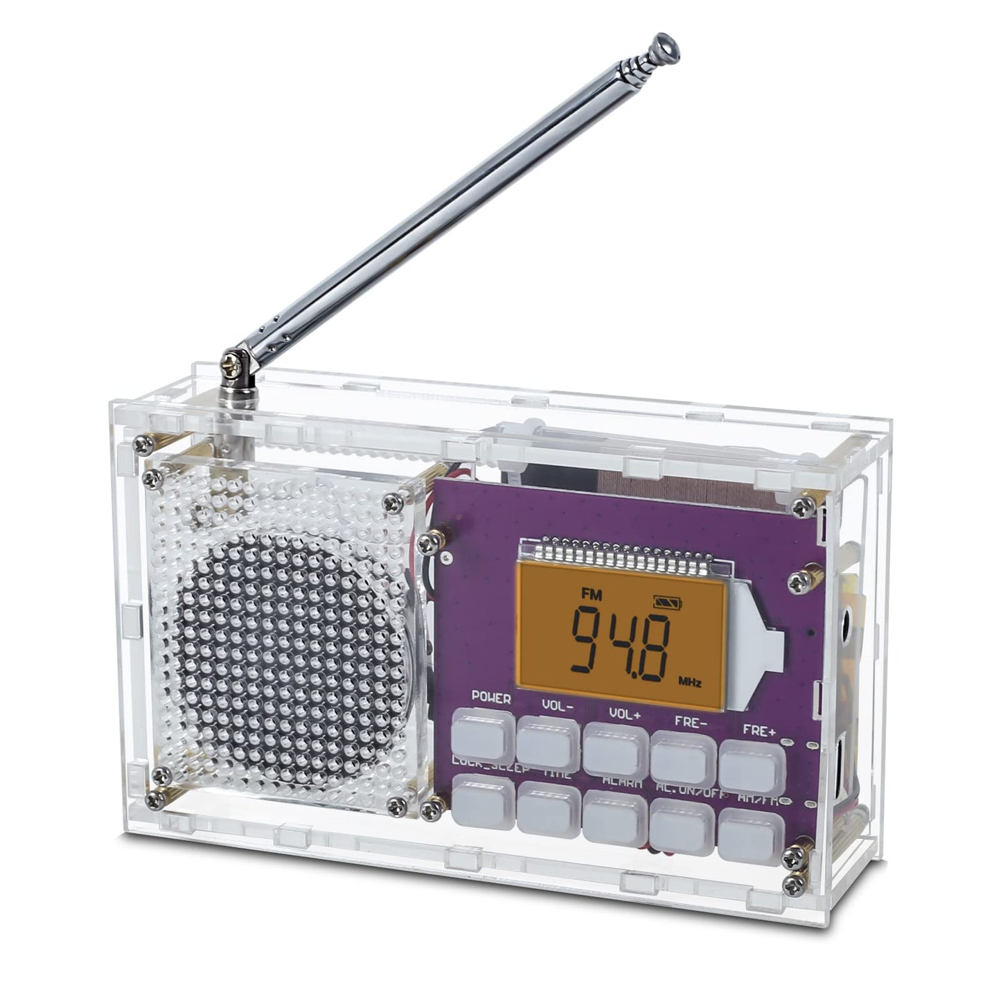ICSTATION Easy-Build FM Radio Kit with Clock - n a - radio kit