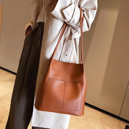 Leather Womens Shoulder Bag Soft Large Capacity - - handbag