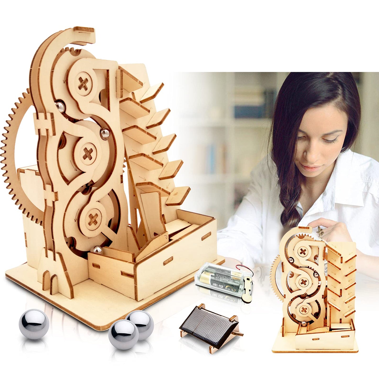 Solar-Powered Marble Puzzle Kit - - puzzle
