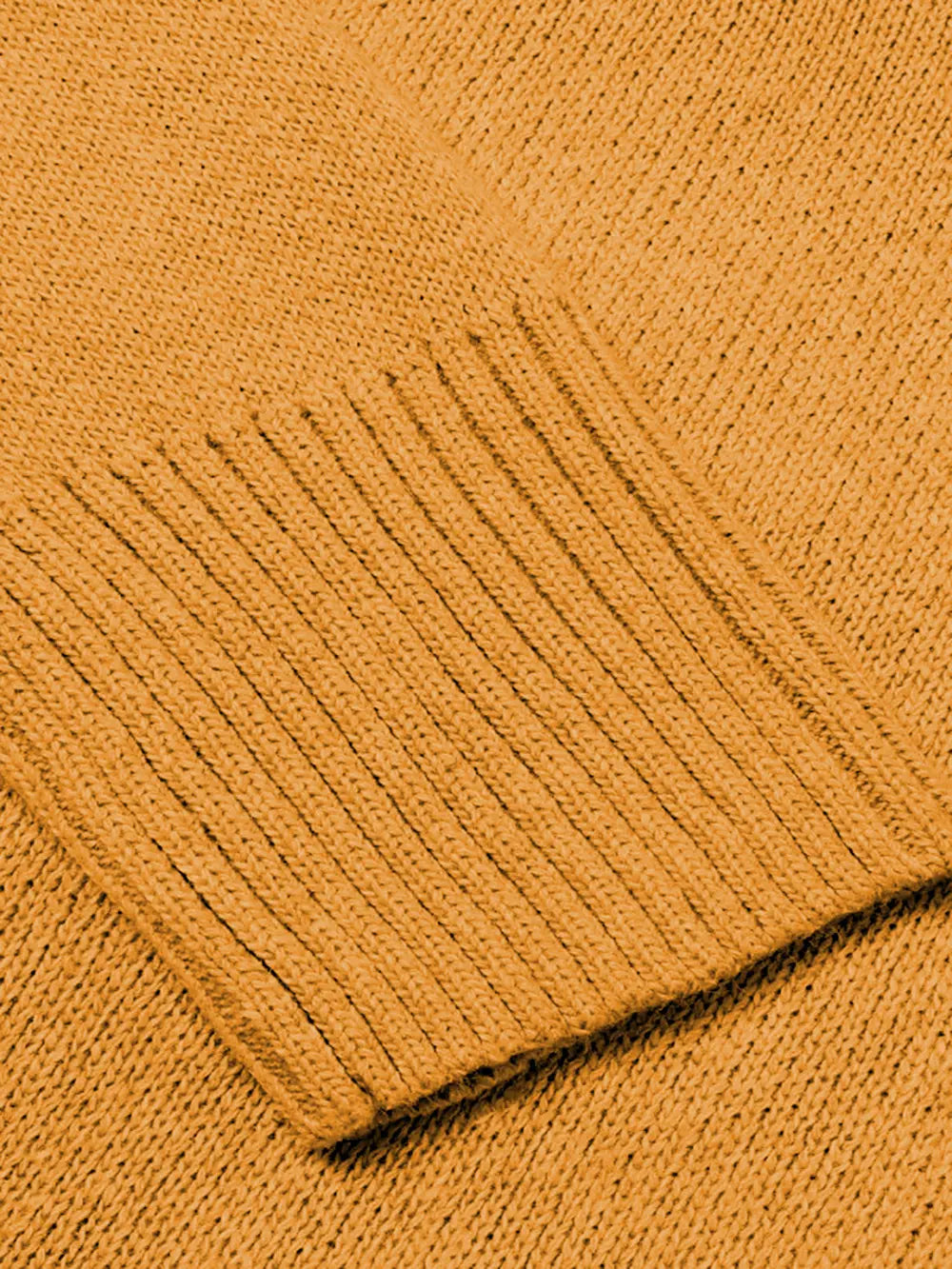 V-Neck Long Sleeve Knit Top - -