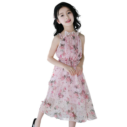 Girls Bohemian Summer Dress - Floral Maxi Dress - - dress