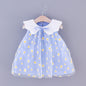 Sweet Mesh Sleeveless Kids Dress - Light Blue 90CM - baby dress