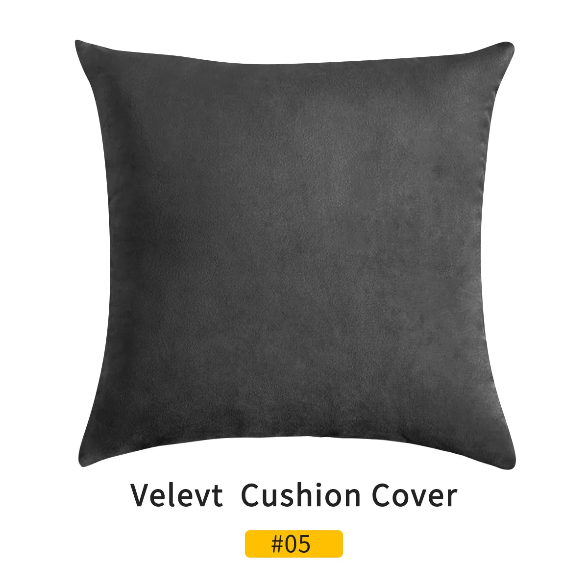 Velvet Fabric Pillow Case Cushion Covers Solid Color Plush Square Pillow Case