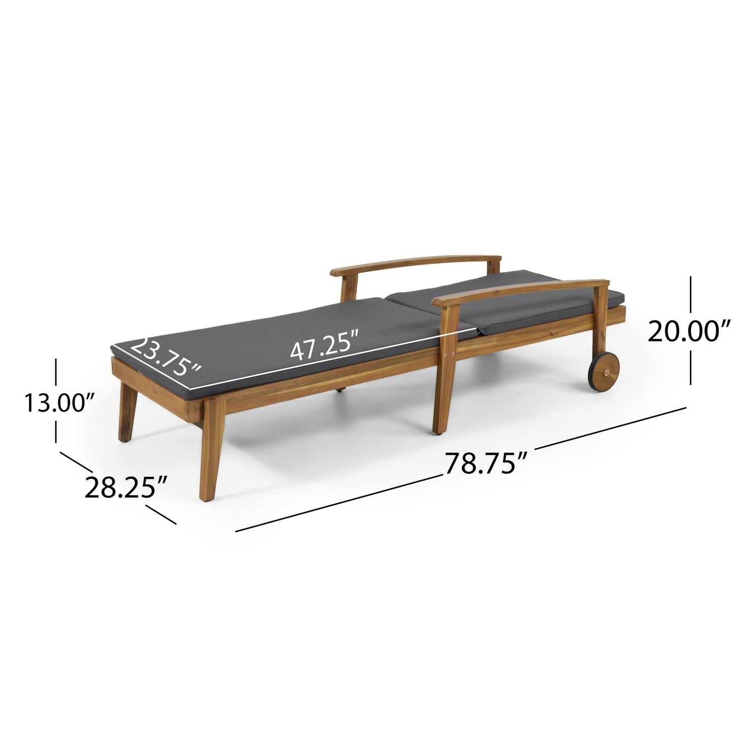 Jason - Chaise Lounge Adjustable Acacia Wood Outdoor Furniture- Unique Piece Furniture- {{Product type}}