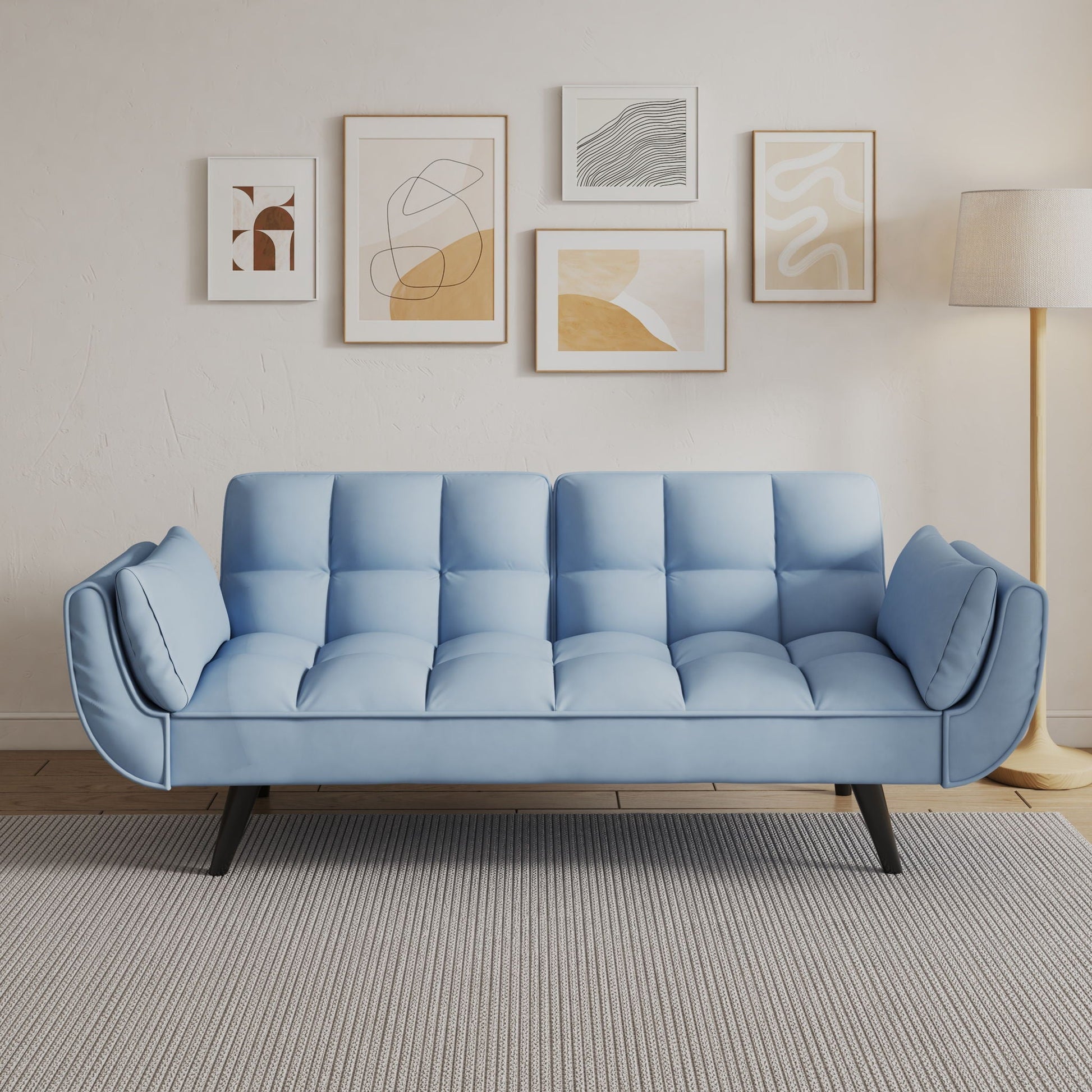 Sofa Soft Two Armrests Throw Pillow Pillow Comfortable Fit Apartment Bedroom Small Space- Unique Piece Furniture- {{Product type}}