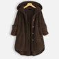 Women's Hooded Double-Sided Velvet Fashion Long Plus-Size Women's Hooded Coat