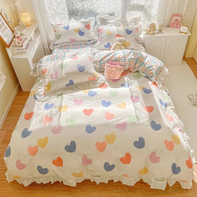 4 Pieces Fruits Cherry Pattern Kids Bedding Sets