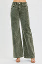 RISEN Wide Leg Corduroy Jeans - FOREST - jeans