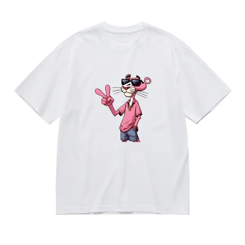 Pink Panther Women's Graphic T-Shirt - All-Season Fashion Top - - T-shirt