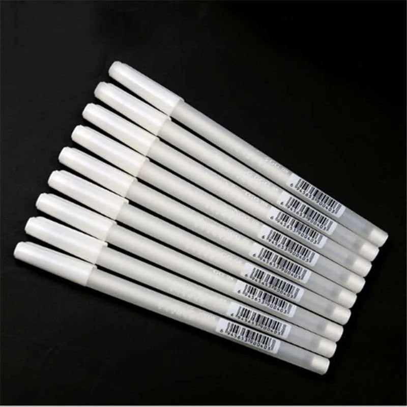 2pcs 0.8MM White Ink Gel Pens