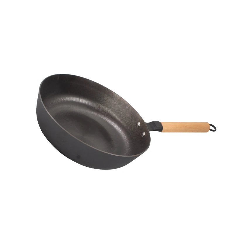 Nonstick Fry Pans With Wood Long Handle