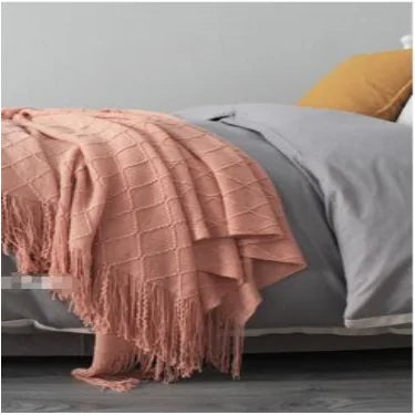 Nordic Knitted Wool Blanket