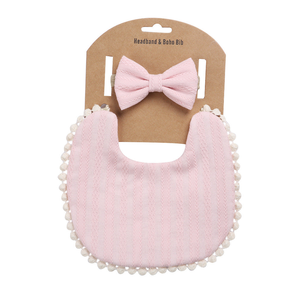 Floral Baby Bib & Headband Combo - DP021 2 - bib set