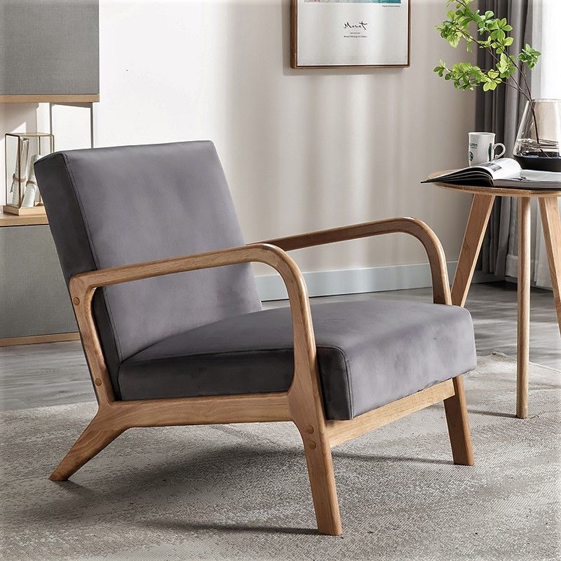 Classic Mid-Century Modern Accent Chairs, Open Framed Armchair With Cushioning- Unique Piece Furniture- {{Product type}}