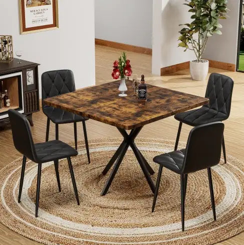 Mid Century Modern Square Dining Table - Kia Day Design