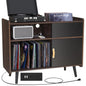 Large Record Player Cabinet with Power Outlet Holds up to 350 Records - Kia Day Design