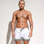 Mens Loose Beach Sports Swim Trunks - White 2XL - swimwear