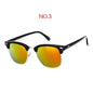 Classic Brand Designer Vintage Square Sun Glasses black orange