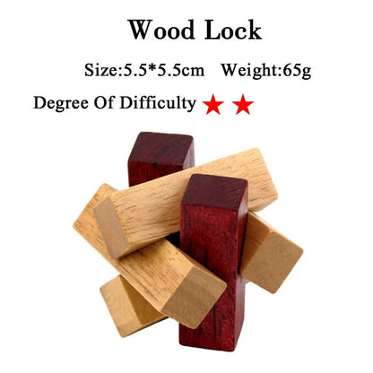 3D Wooden Brain Teaser Game - Kia Day Design