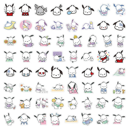64 PCS Sanrio Waterproof Stickers - Pacha Dog & Puppy