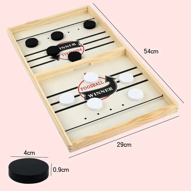 Table Hockey Fast Sling Puck Board Game - With Box Large - toy