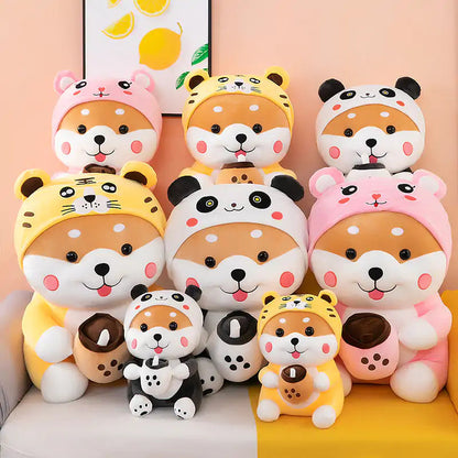 Boba Drinking Shiba Plush Toy Kia Day Design
