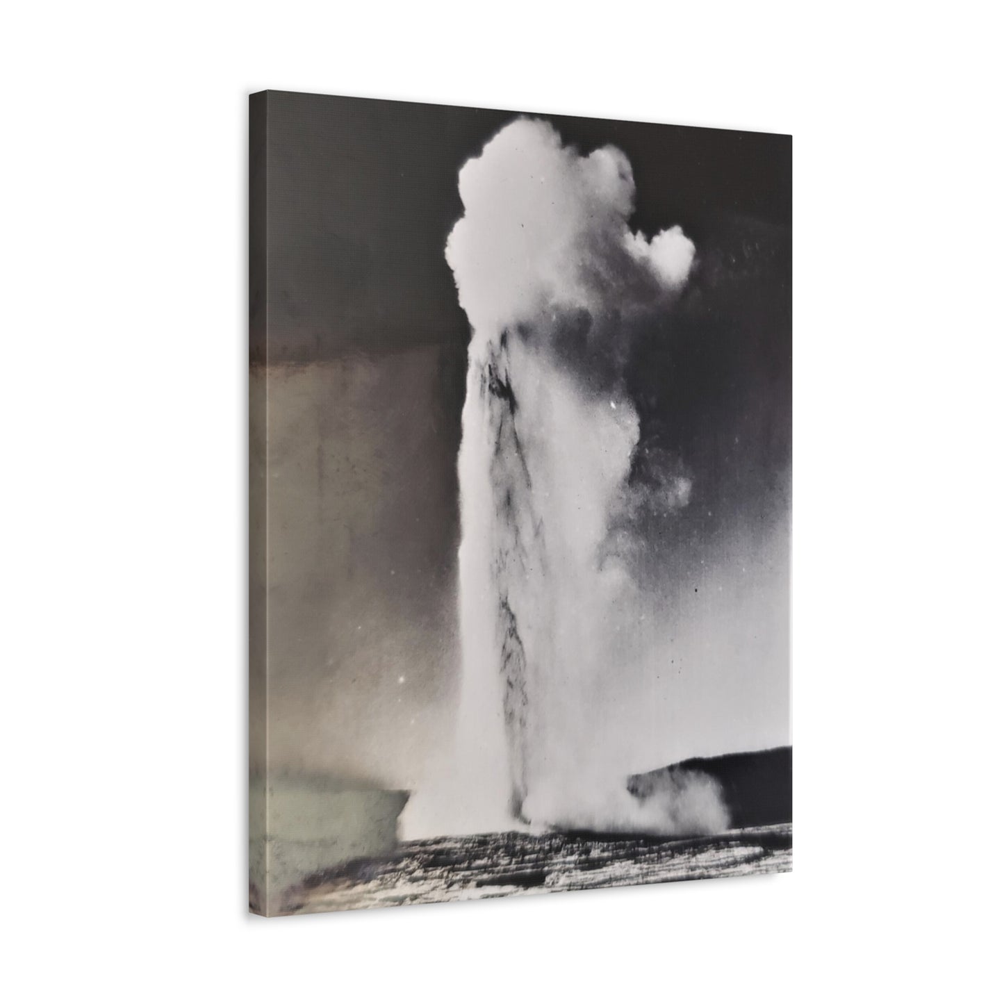 Old Faithful Geyser Yellowstone Stretched Canvas