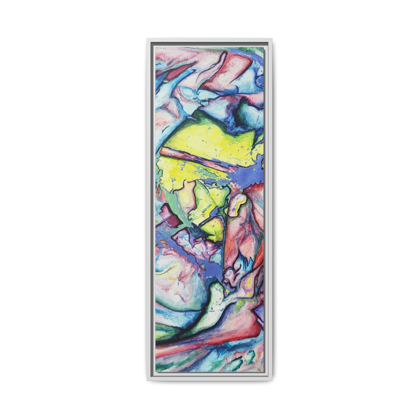 Alien Abstract Colorful Framed Canvas Art - Kia Day Design