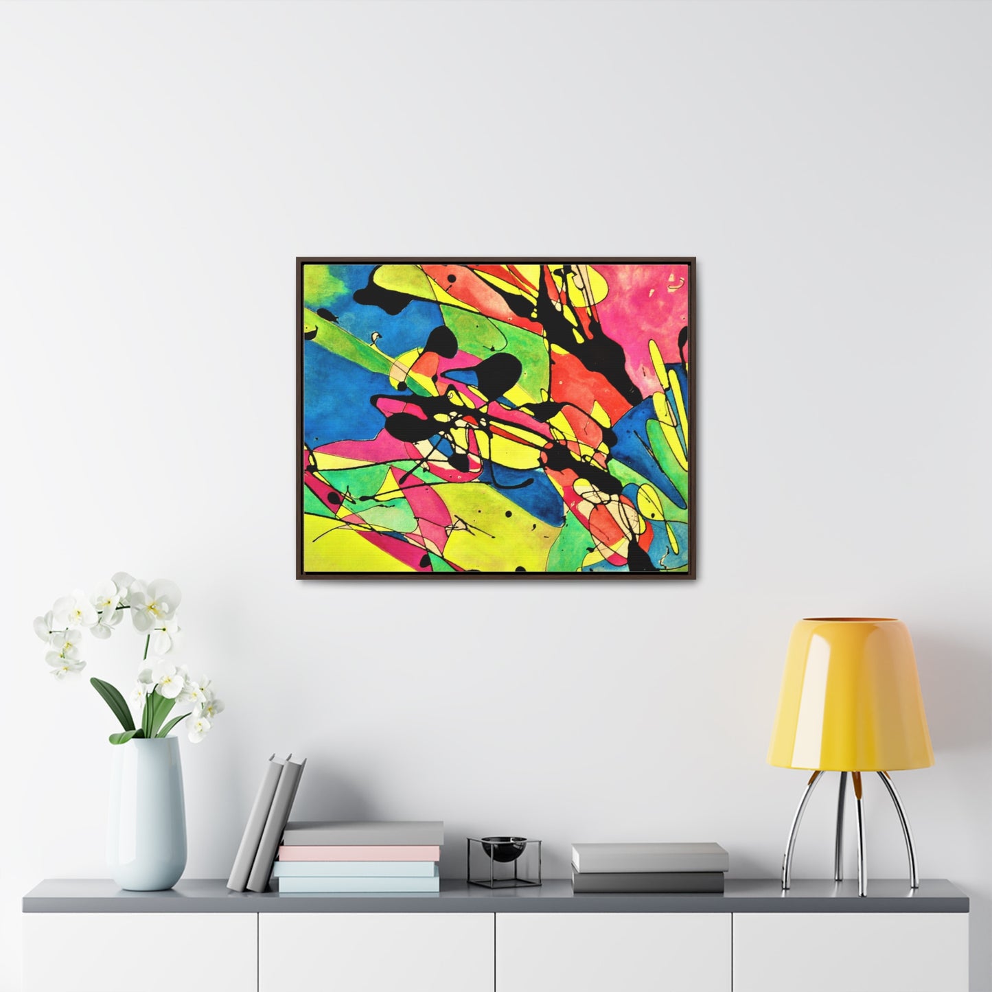 Exploding Earth Gallery Canvas Wraps, Horizontal Frame