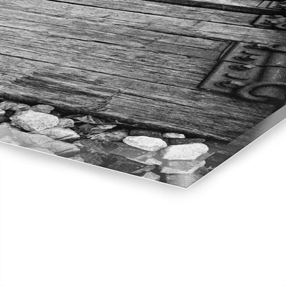 Railroad Track Black & White Acrylic Print — Vintage Track Photography Wall Art French Cleat Hanging - - Home Decor