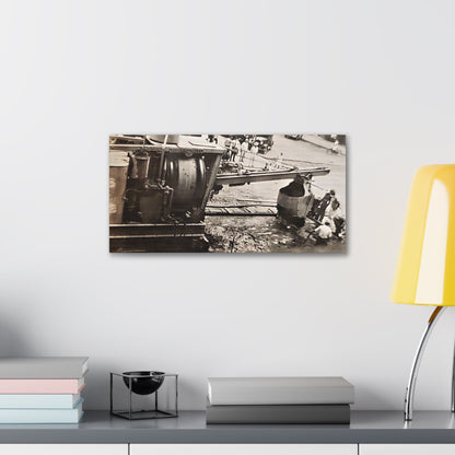 Concrete Worker Canvas Gallery Wraps 20″ x 10″ 1.25"