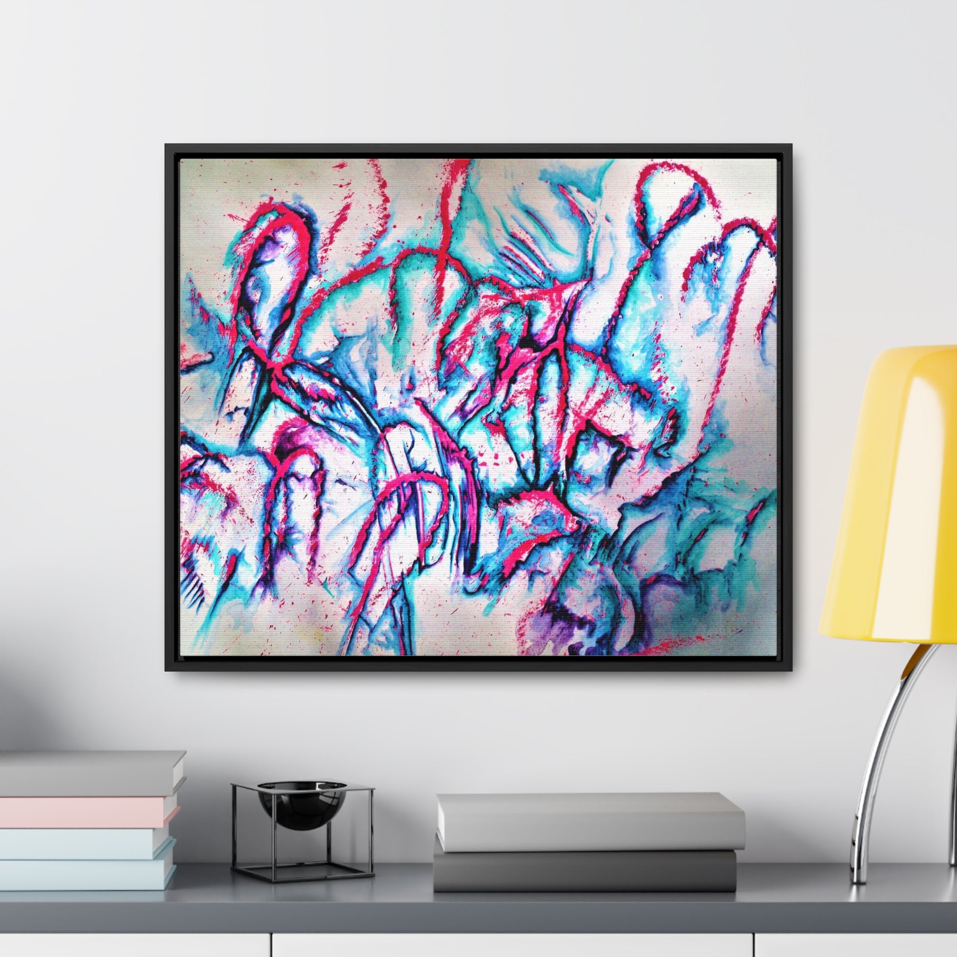 Pink Jellyfish Gallery Canvas Wraps, Horizontal Frame