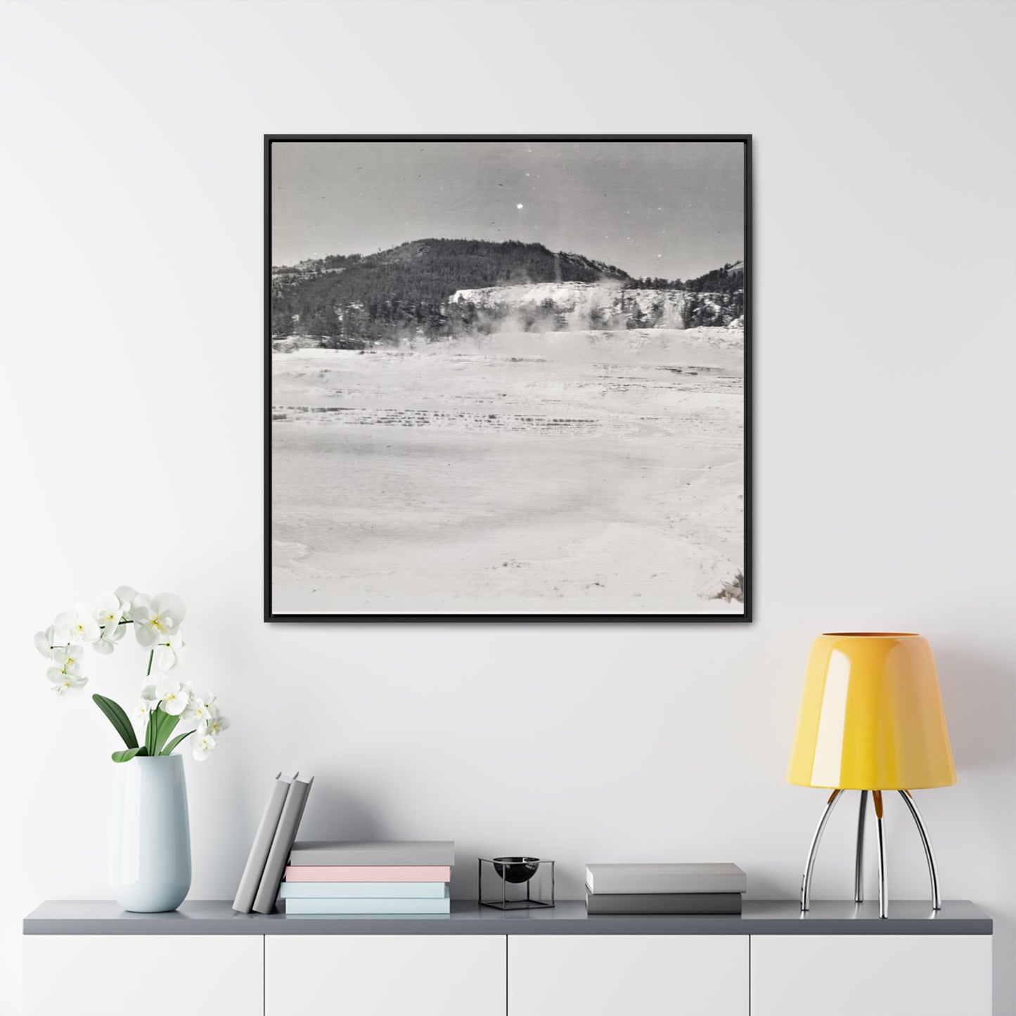 Mammoth Hot Springs Yellowstone Gallery Canvas Wraps, Square Frame