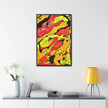 80s Rapture Gallery Canvas Wraps, Vertical Frame 24″ x 36″ 1.25" orange