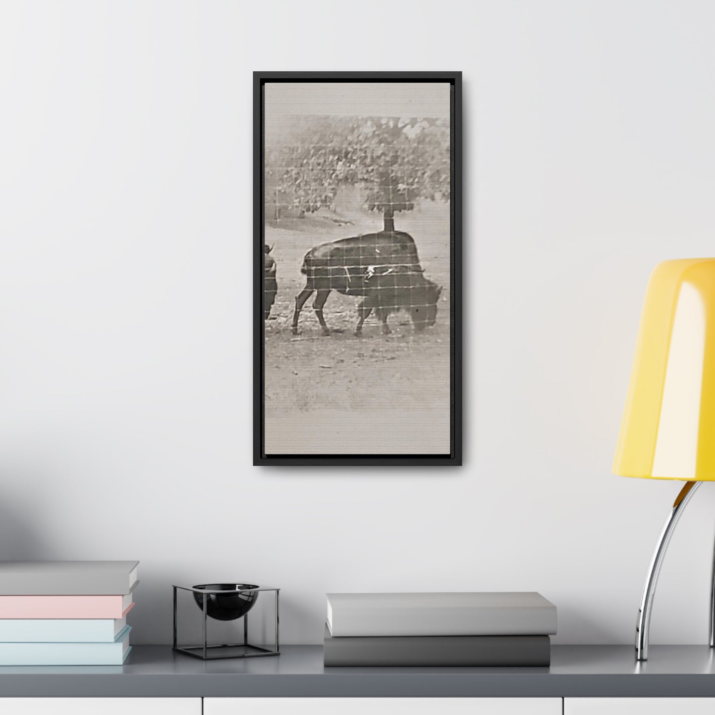 Buffalo at Redwood Falls Gallery Canvas Wraps, Vertical Frame