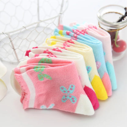 5 Pairs Cotton Butterfly Socks