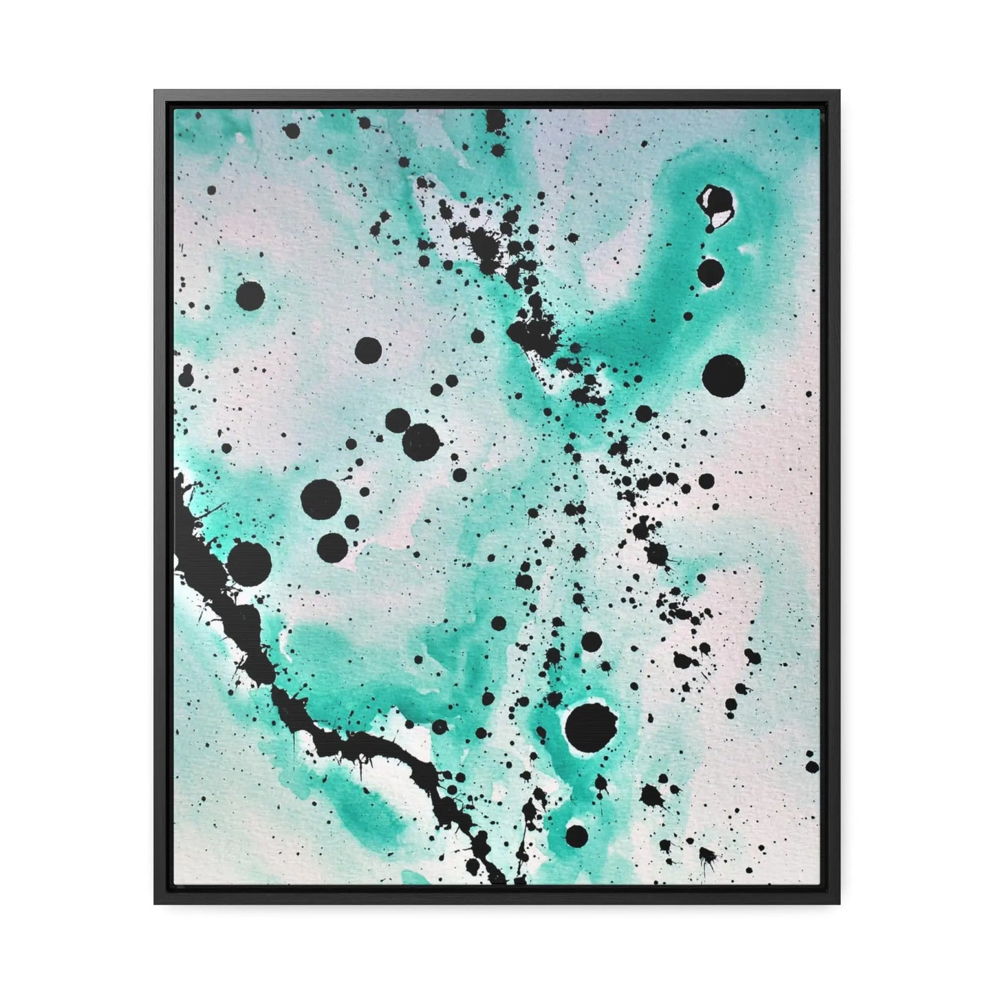 Teal Burst Gallery Canvas Wraps, Vertical Frame 20″ x 24″ Premium Gallery Wraps (1.25″)