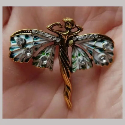 Vintage Fairy Pendant Brooch