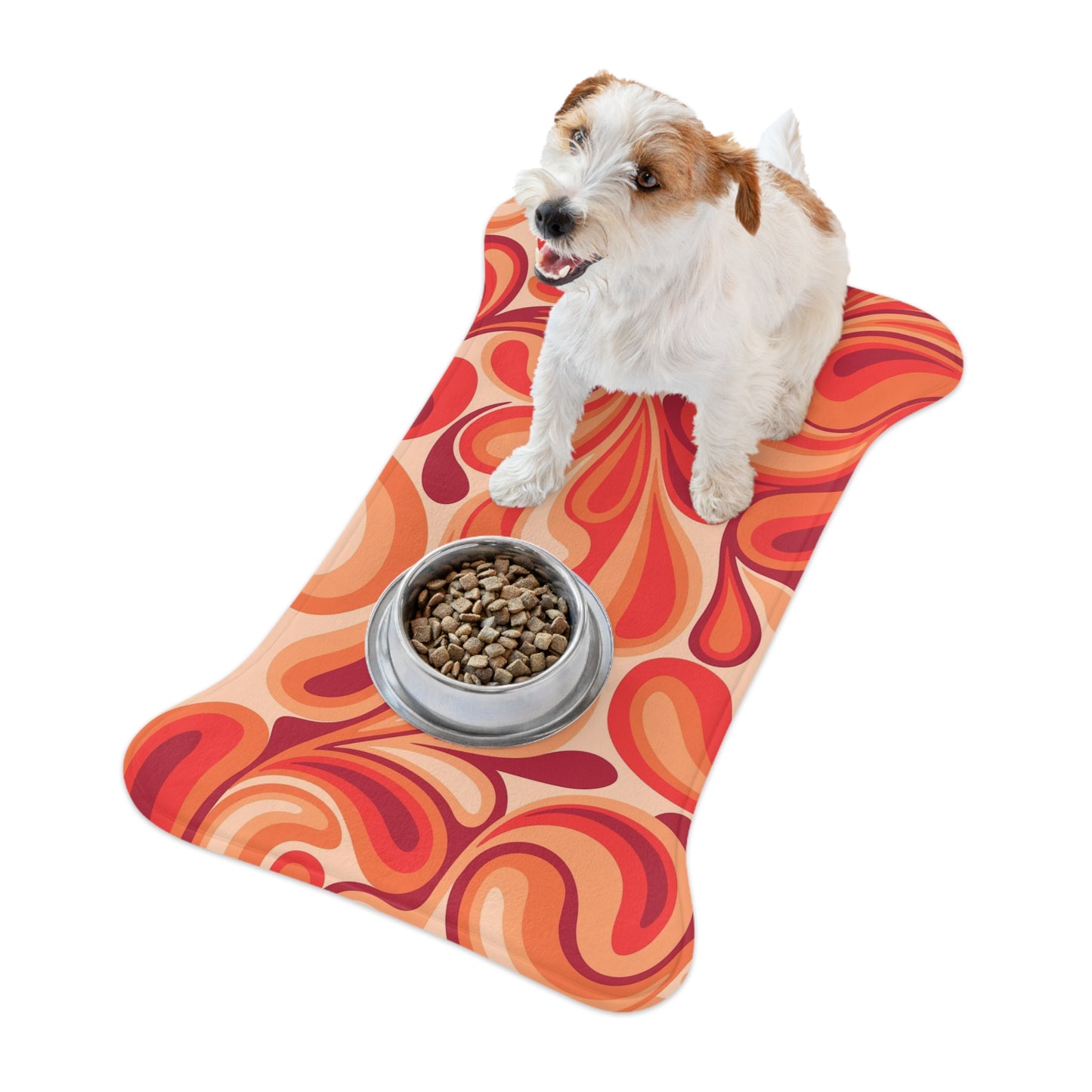 Red Orange Pet Feeding Mats