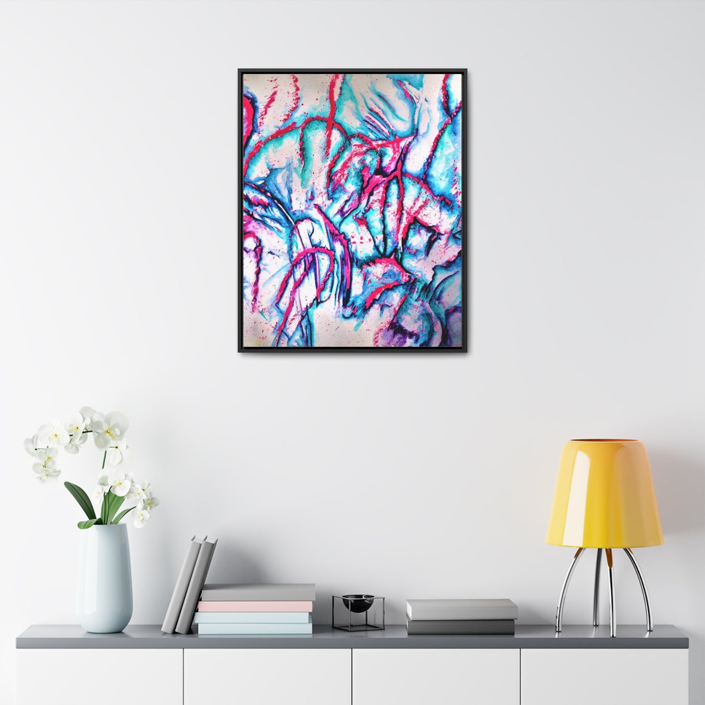 Pink Jellyfish Gallery Canvas Wraps, Vertical Frame