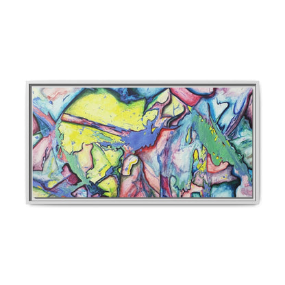 Alien Abstract Colorful Framed Canvas Art - Kia Day Design
