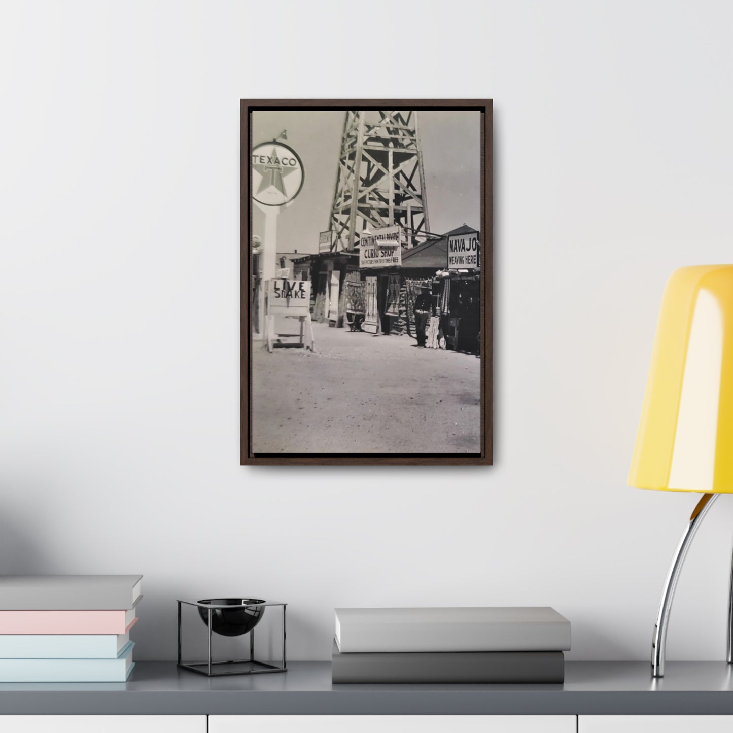 Texaco Station Continental Divide Gallery Canvas Wraps, Vertical Frame