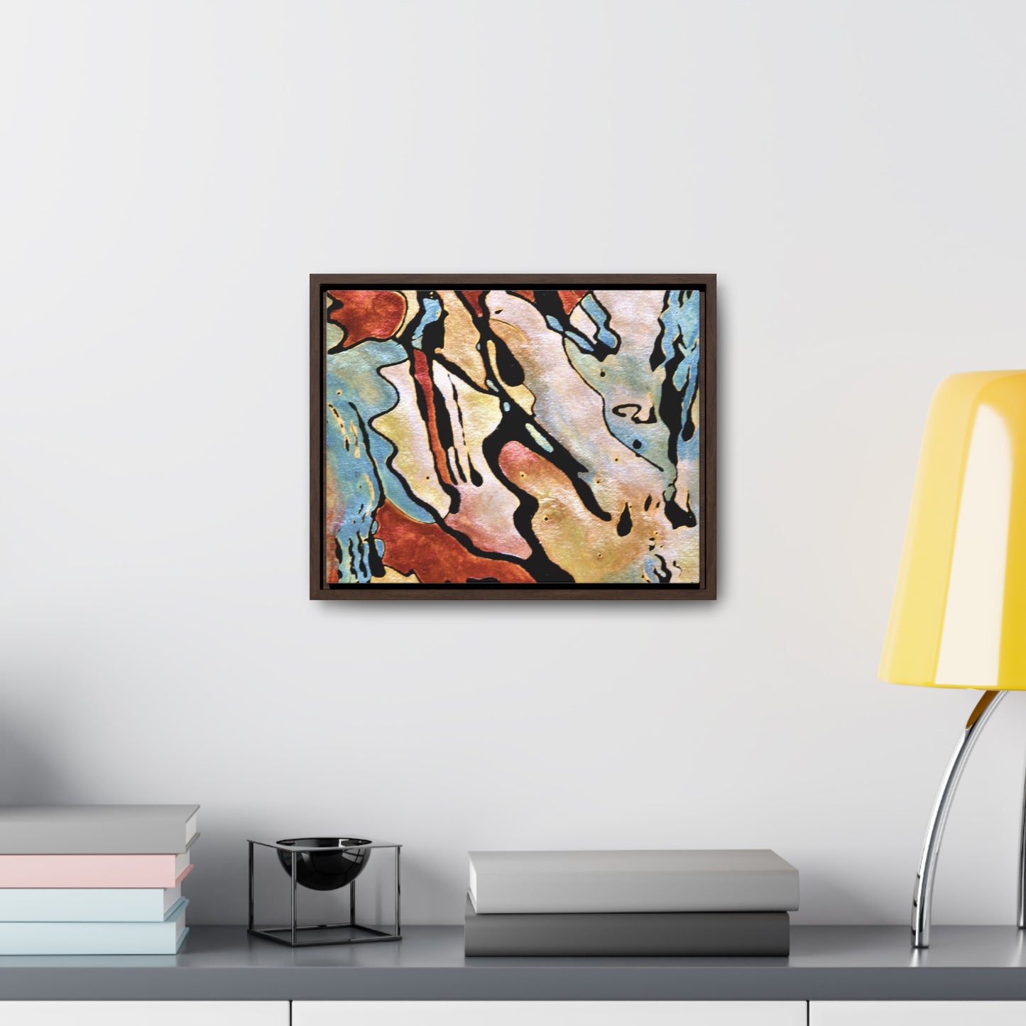 Blue Falls Gallery Canvas Wraps, Horizontal Frame