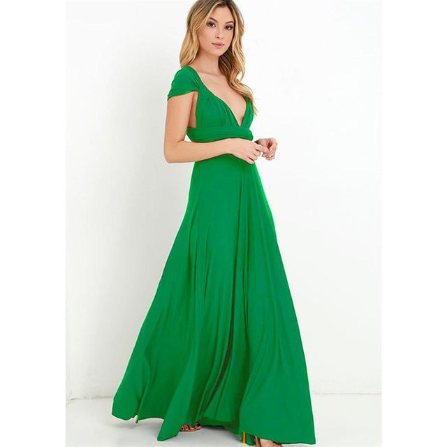 Long Wrap Dress - - dress