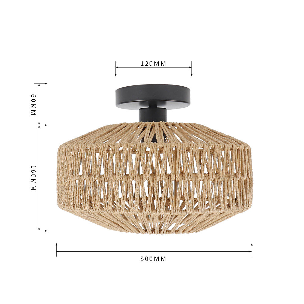 Amazon Rattan Ceiling Light Vintage Style - - light