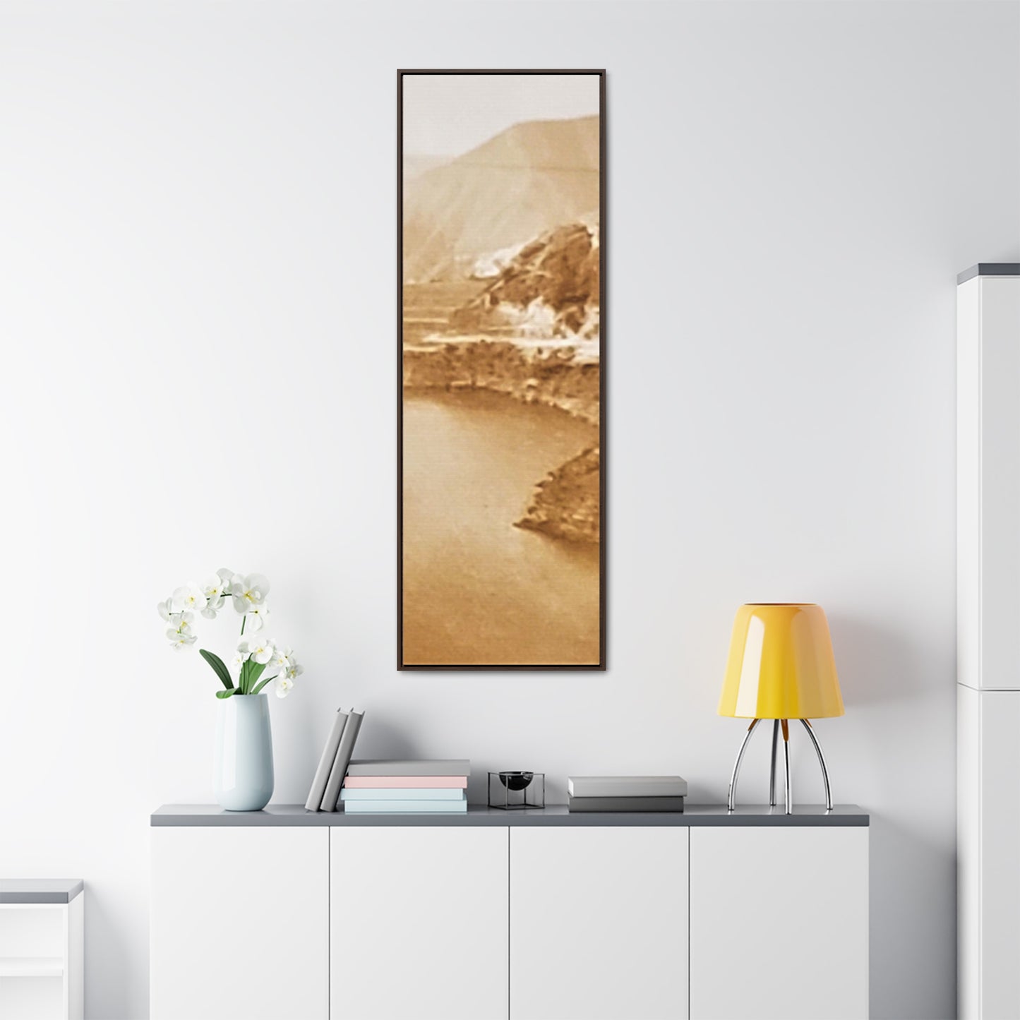 San Gabriel Dirt Fill Dam #1 Gallery Canvas Wraps, Vertical Frame